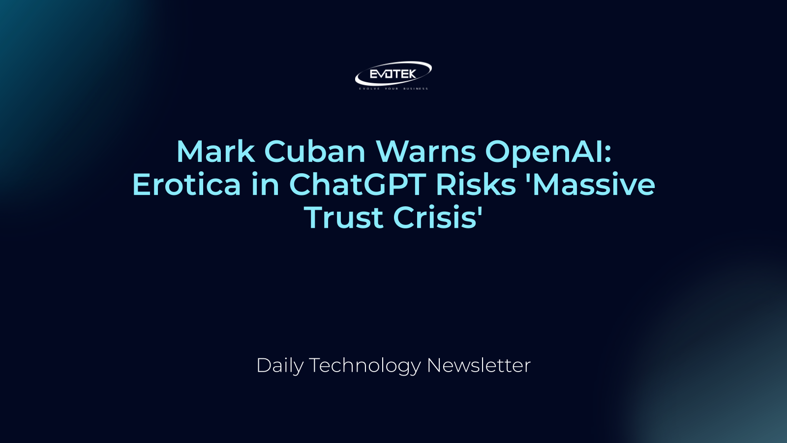 Mark Cuban Warns OpenAI: Erotica in ChatGPT Risks 'Massive Trust Crisis' 3 11824