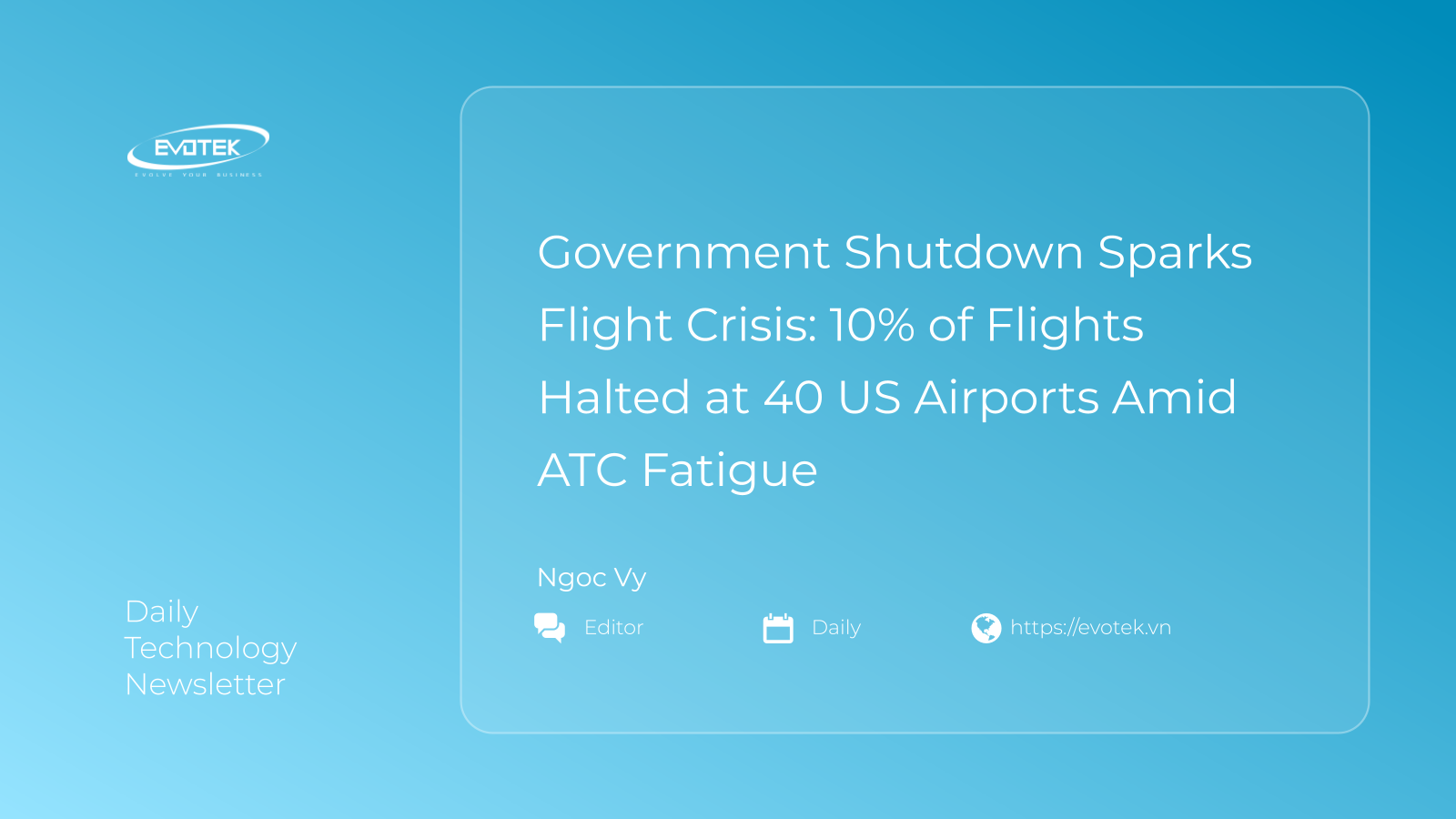 Government Shutdown Sparks Flight Crisis: 10% of Flights Halted at 40 US Airports Amid ATC Fatigue 2 12227