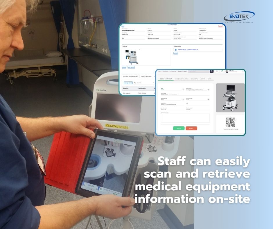 staff can easily scan and retrieve medical equipment information on site 3